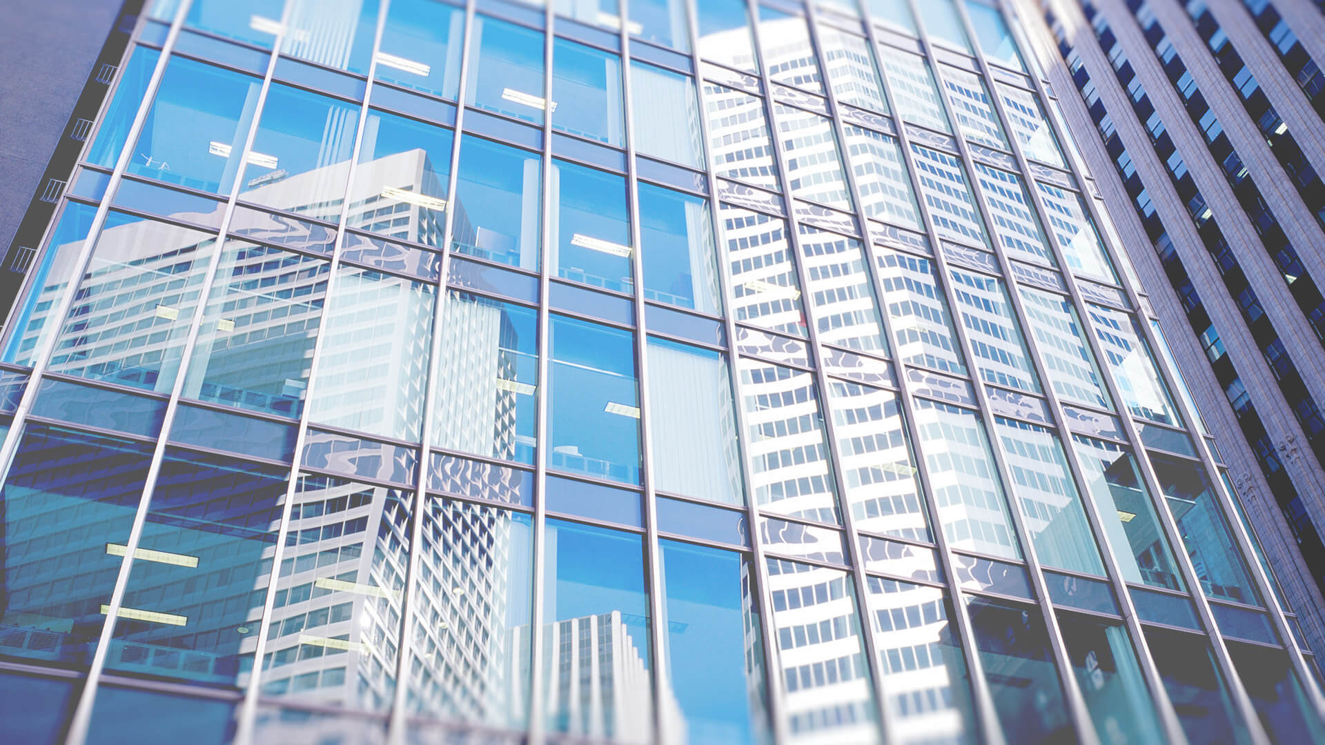 Building glass facade