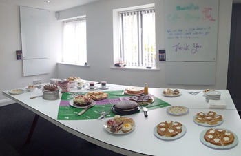 cakes on table charity cortech