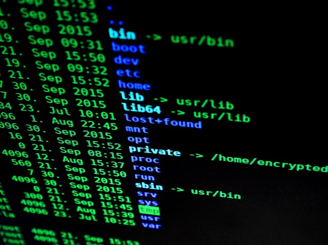 computer screen with code